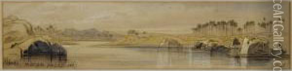 Assoan Oil Painting - Edward Lear