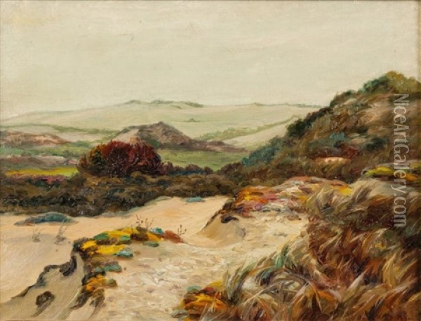 Les Dunes Dans La Baie D'authin (cote D'opale) Oil Painting - Charles Emmanuel Joseph Roussel