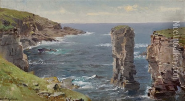 British Coastal Scene Oil Painting - William Trost Richards