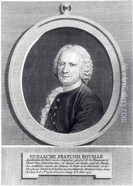 Guillaume Francois Rouelle (1703-70) Oil Painting - V. Chevallier