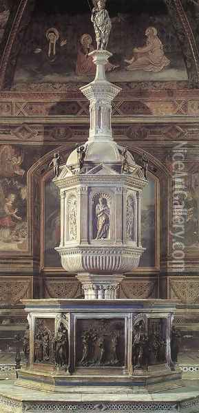 Fountain Oil Painting - Jacopo della Quercia