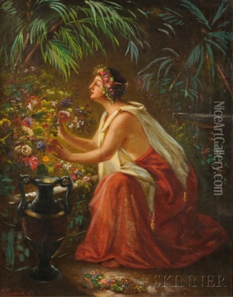 Lydia Oil Painting - Louis Lang