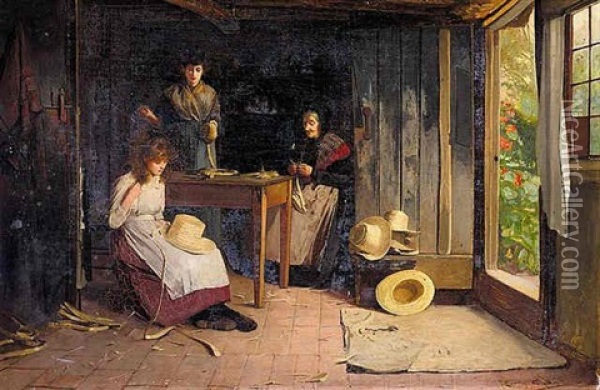 The Hat Makers Oil Painting - Carlton Alfred Smith