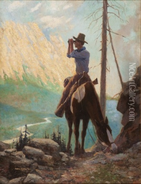 Across The Canyon Oil Painting - William Harnden Foster