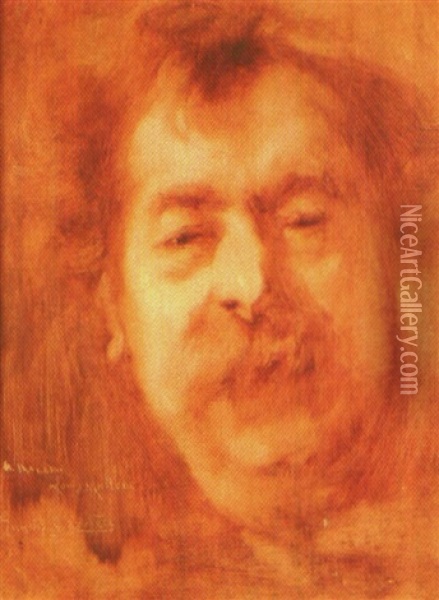 Portrait D'homme Oil Painting - Eugene Carriere
