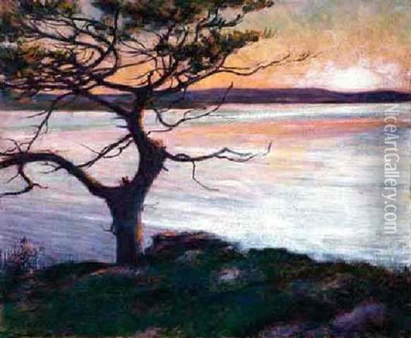 View Across Ipswich Bay, Near Cambridge Beach, Annisquam, Massachusetts Oil Painting - John Leslie Breck