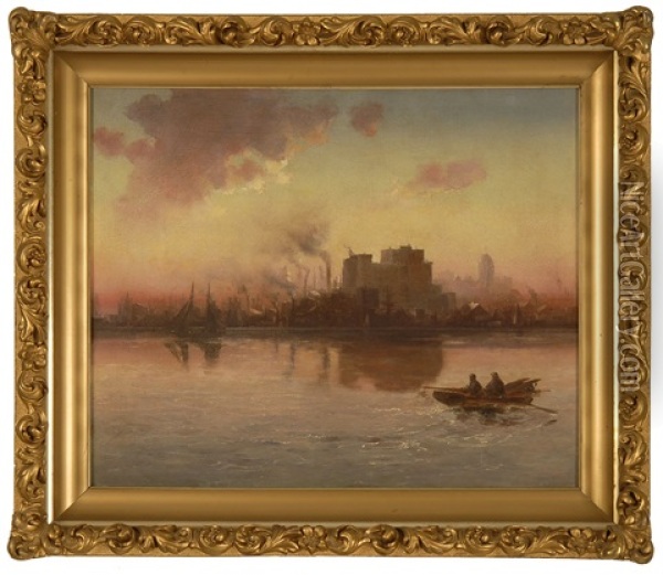 Providence, Rhode Island Oil Painting - Clarence E. Braley