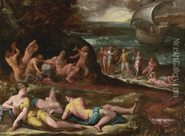 The Bacchanal Of The Andrians Oil Painting - Girolamo Macchietti