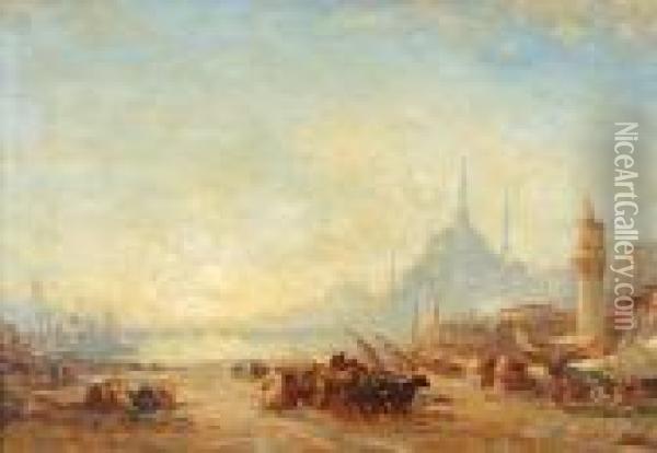 Istambul, La Corne D'or Oil Painting - Felix Ziem