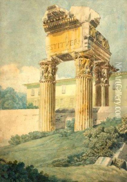 Ruines Du Forum Oil Painting - Rodolphe Ducros