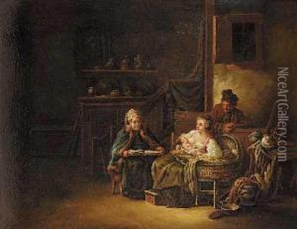 Landliches Familiengluck Oil Painting - Johann Eleazar Schenau