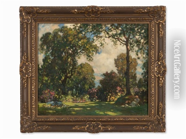 Garden View Oil Painting - James Whitelaw Hamilton