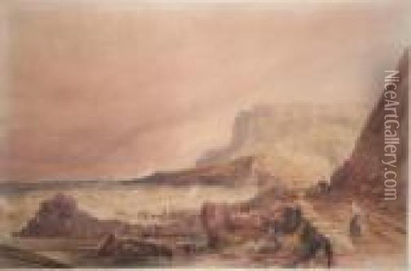 Giant's Causeway Oil Painting - Andrew Nicholl