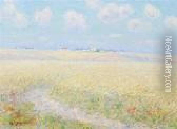 Champ De Bl  Oil Painting - Gustave Loiseau