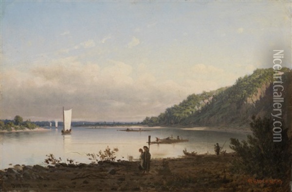 View Of The River Dnieper Oil Painting - Petr Petrovich Vereshchagin