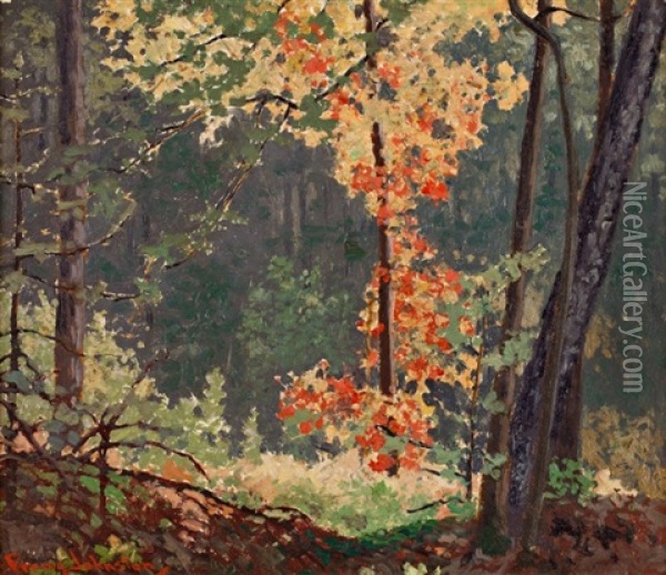 Autumn's Garland Oil Painting - Francis Hans Johnston