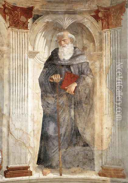 St Antony c. 1471 Oil Painting - Domenico Ghirlandaio