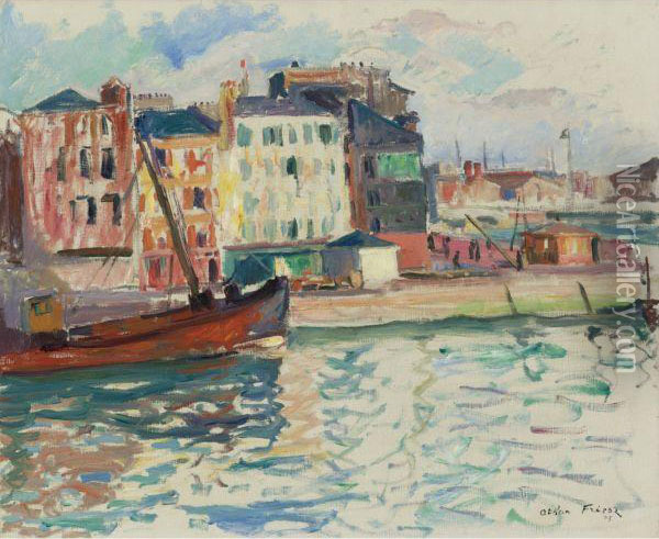 Le Port D'honfleur Oil Painting - Emile-Othon Friesz