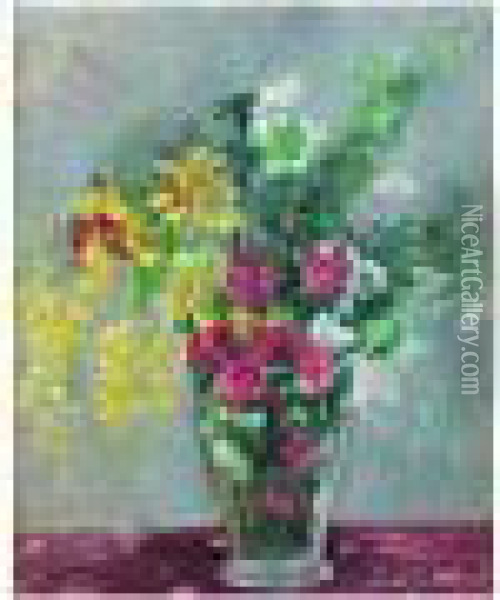 Le Vase De Fleurs Oil Painting - Paule Gobillard