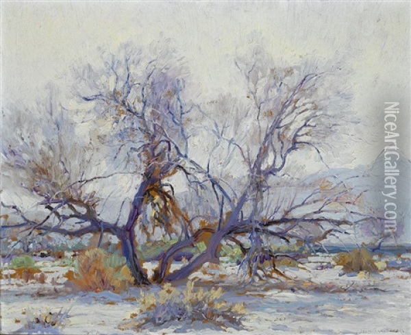 Arroyo Trees Oil Painting - John Frost