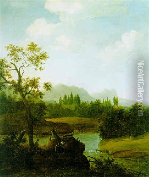 Landschaft Mit Figuren Oil Painting - Joris van der Hagen