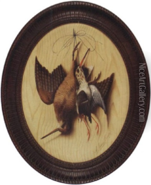 Stilleben Mit Totem Vogel Oil Painting - Michelangelo Meucci