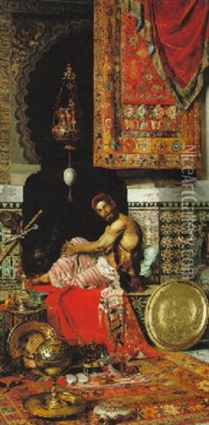 Mercader Arabe Oil Painting - Virgilio Mattoni de la Fuente