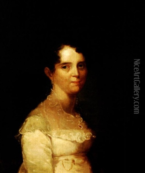 Portrait Of Lucy Myricks Rust Oil Painting - Samuel Lovett Waldo