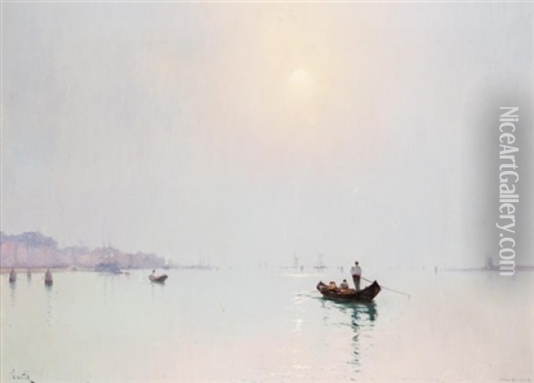 On The Zattere, Venice Oil Painting - Marie Joseph Leon Clavel