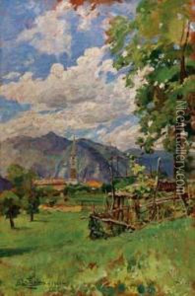 Laino - 1941 Oil Painting - Lazzaro Pasini