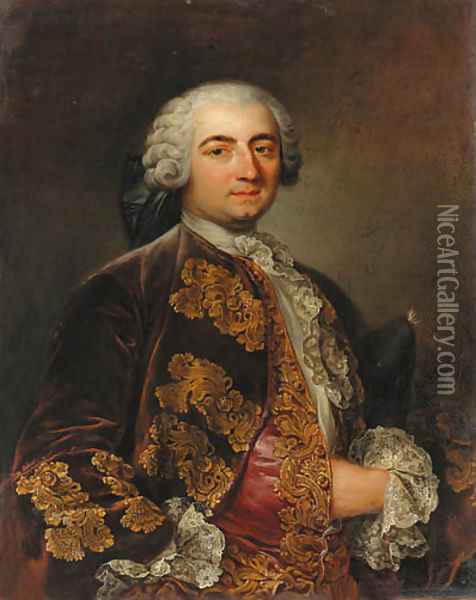 Portrait of a gentleman Oil Painting - Jean-Csar Fenouil