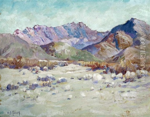 Late Afternoon On The Desert Oil Painting - Charles Arthur Fries