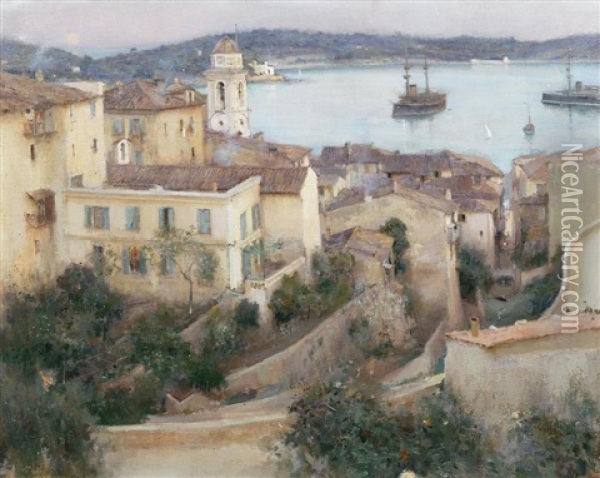 Villefranche Sur Mer Oil Painting - Jules Alexis Muenier