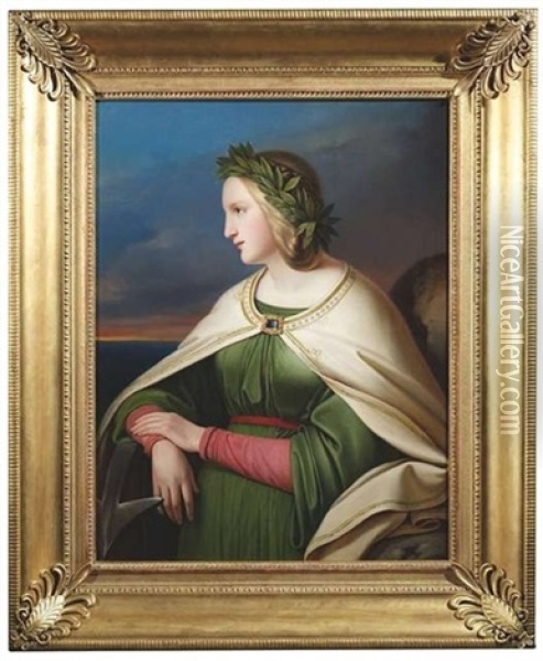 Personifikation Der Fides Oil Painting - Johann Conrad Dorner