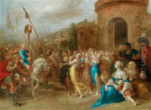 The Triumph Of David Oil Painting - Frans Francken the Younger