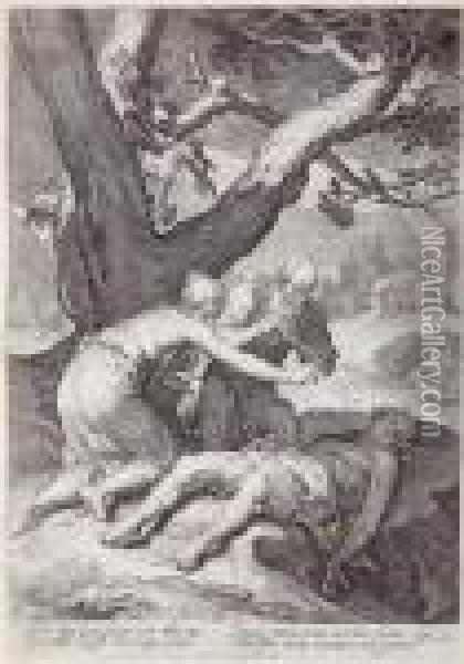 Adam Et Eve Pleurent Abel Oil Painting - Abraham Bloemaert