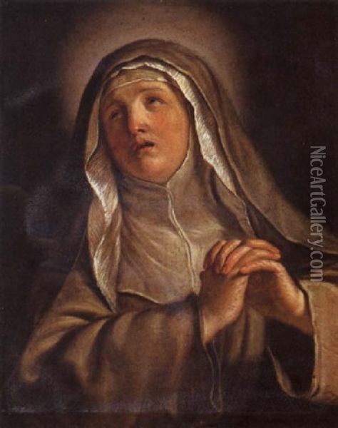Santa Caterina Da Cortona Oil Painting -  Guercino
