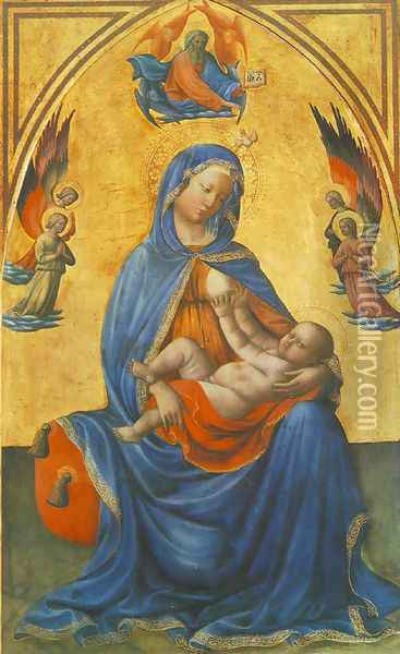 Madonna with the Child Oil Painting - Tommaso Masolino (da Panicale)
