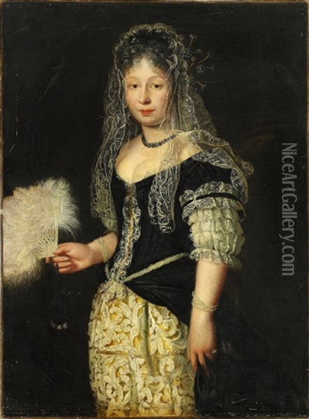 Portrait Of Florentine Lady Oil Painting - Jakob Ferdinand Voet