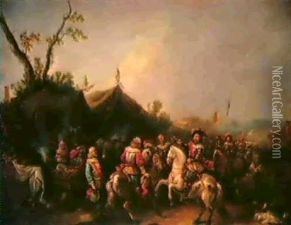 Generales Antes De La Batalla Oil Painting - Eugenio Lucas Velazquez