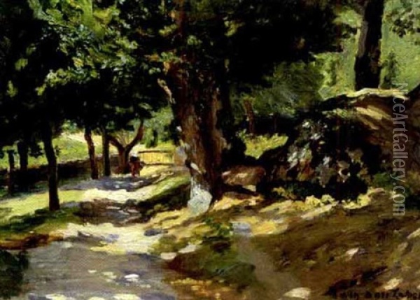 A Walk Through A Sunlit Woods Oil Painting - Maurice Galbraith Cullen