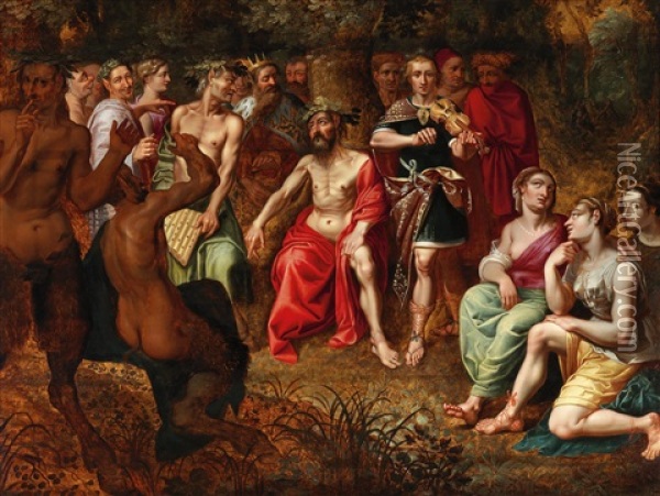 The Judgement Of Midas Oil Painting - Jacob De Backer