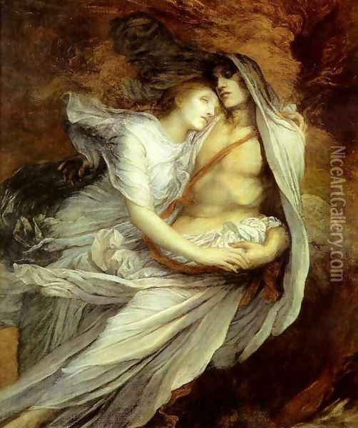 Pablo And Francesca Oil Painting - George Frederick Watts