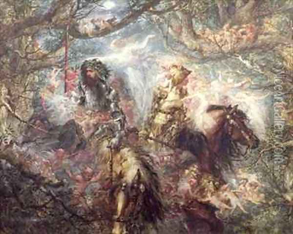 The Enchanted Forest Oil Painting - Sir John Gilbert