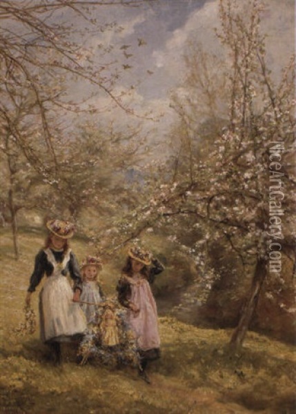 May Day Oil Painting - Edgar Barclay