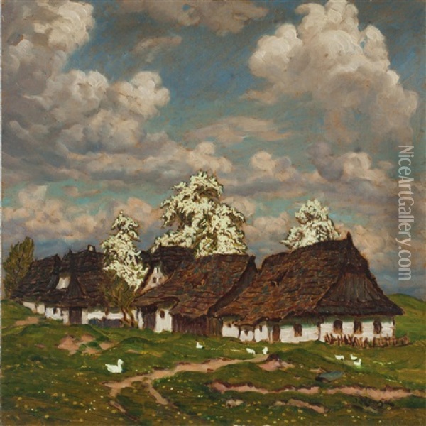 Hutten Oil Painting - Jan Honsa