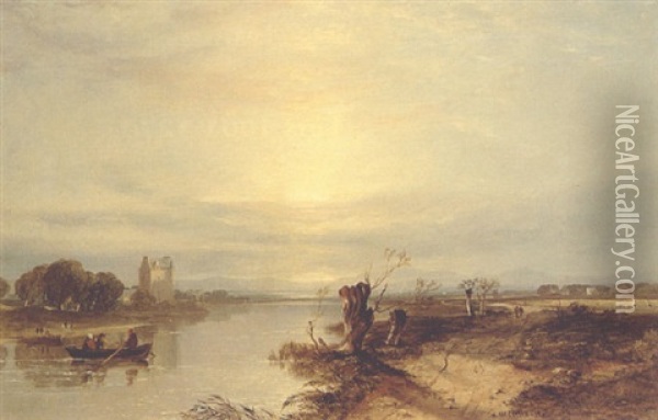Elcho Castle On The Tay Oil Painting - Horatio McCulloch