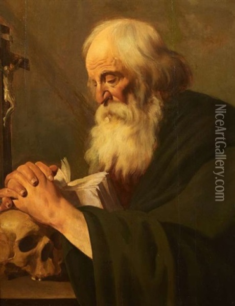 Heiliger Hieronymus Oil Painting - Jacob Jordaens