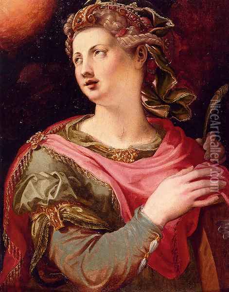 Saint Catherine Of Alexandria Oil Painting - Michele Tosini