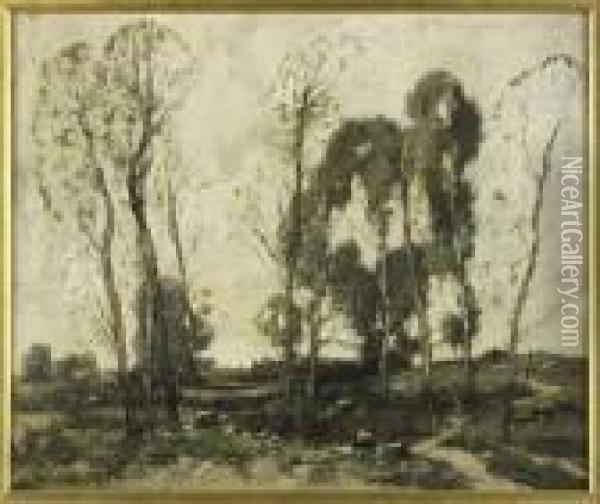 Figures In Heathland Oil Painting - William Alfred Gibson